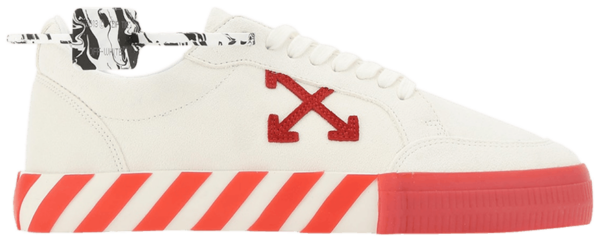 Giày Off-White Vulc Sneaker Low White Red OMIA085R21LEA002-0125