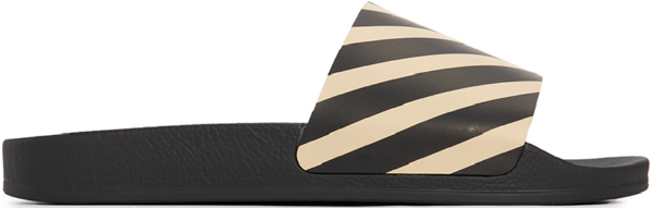 Dep Off White Diag Slider 'Black' OMIC011C-99MAT002-1061