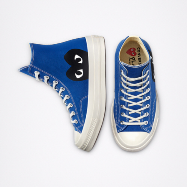 Giày Converse Comme des Garçons PLAY x Chuck 70 High 'Blue Quartz' 171846C - Ảnh 7