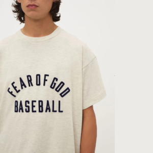 Ao Fear Of God Baseball Tee 'Cream Heather Navy'