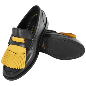 Alternative view of Giày BURBERRY Contrast Kiltie Fringe Leather Loafers 4069401