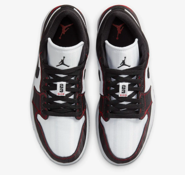 Giày Nike Wmns Air Jordan 1 Low SE Utility 'White Black Red' DD9337-106 - Ảnh 7