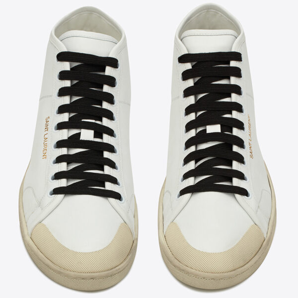 Giày Saint Laurent Court Classic SL39 Mid-Top Sneakers 'Beige' - Ảnh 2