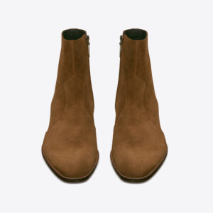 Alternative view of Giày Saint Laurent Wyatt Zipped Boots In Suede 6491031NZ002635