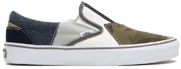 Giày Vans Slip-On Splicing 'Blue Brown' VN0000SHCMA