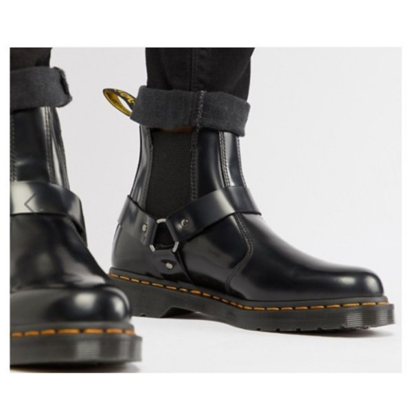 Giày Dr. Martens  Wincox Smooth Leather Buckle Boots Black 23866001 - Ảnh 5