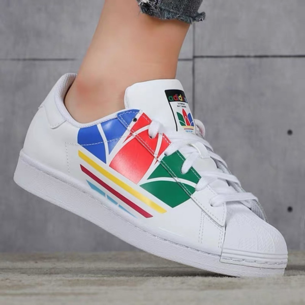 Giày Adidas Superstar Pure 'Colorful Trefoil Cloud White' FU9519 - Ảnh 2