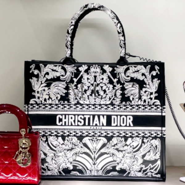 Tui Nu Dior Large Dior Book Tote 'Black White' M1286ZMDL-M993