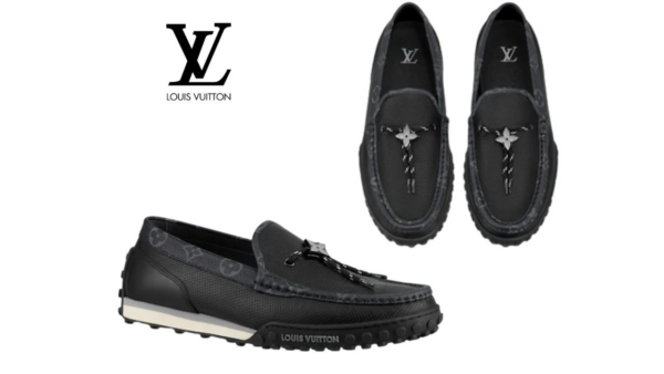 Giày Louis Vuitton LV Racer Moccasins 'Black' 1A9ZH6 - Ảnh 4