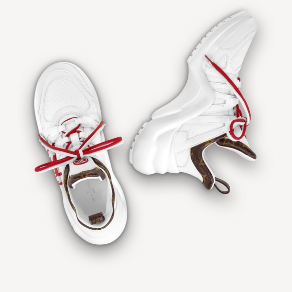 Giày Louis Vuitton Low-Top Sneaker White Red Heart 1A99FL - Ảnh 3