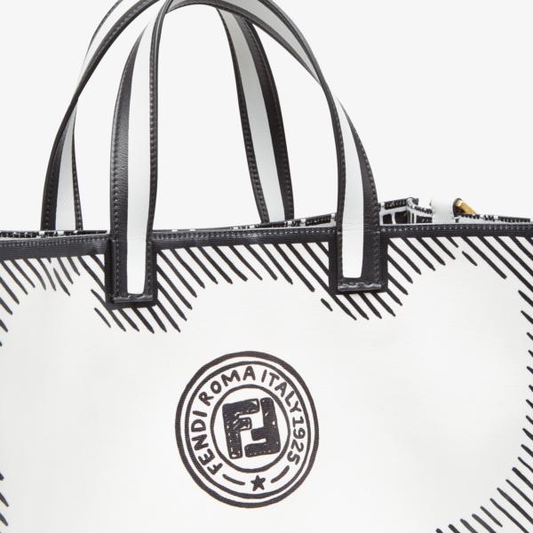 Túi Fendi White Glazed Canvas Bag 8BH357ADBMF1C7A - Ảnh 7