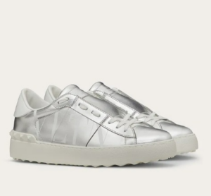 Alternative view of Giày Valentino Open Metallic Leather Sneakers UW2S0781ASZAB5