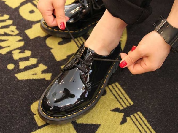 Giày Dr. Martens 1461 Black Patent Lamper 10084001 - Ảnh 3