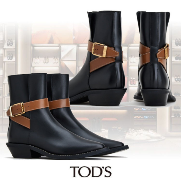 Giày Tod's Wmns Black Leather Ankle Boots XXW04I0EQ50I452442 - Ảnh 2