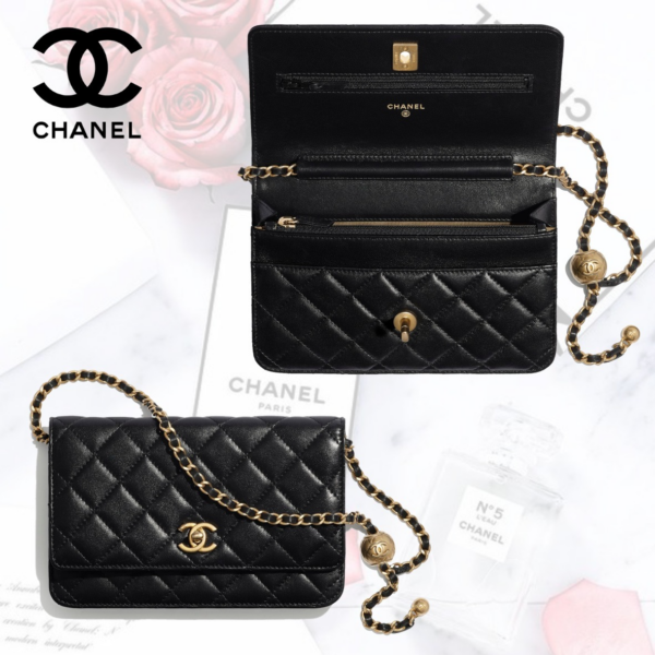 Túi Chanel Wmns Classic Wallet On Chain Lambskin Black AP1450-B02991-94305 - Ảnh 3