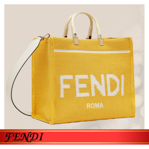 Túi Fendi Sunshine Crochet Bag 'Yellow' 8BH386-AFP2-F1E8X - Ảnh 2