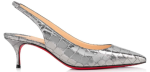 Giày Christian Louboutin With Heel Silver 3210204KATESLINGSV20