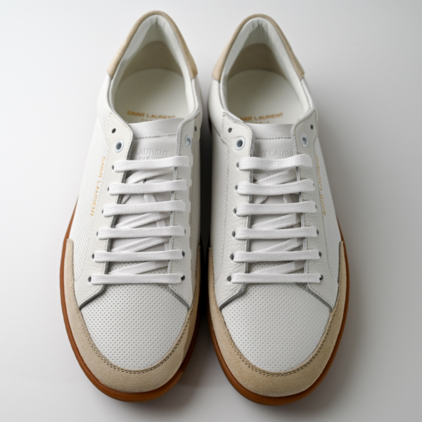 Giày Saint Laurent SL10 Court Classic Leather White 6032231JZF09674 - Ảnh 3