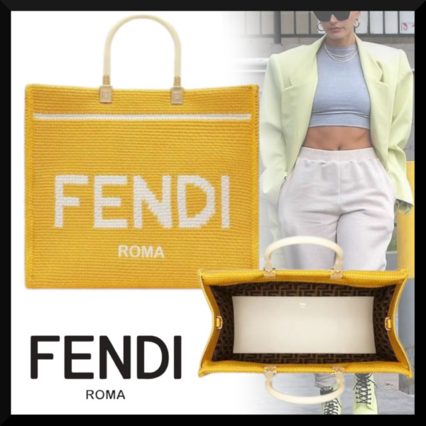 Túi Fendi Sunshine Crochet Bag 'Yellow' 8BH386-AFP2-F1E8X - Ảnh 3