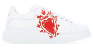 Giày Alexander McQueen White Leather Sneakers With 667571-WIAF4-9676