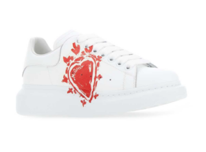 Alternative view of Giày Alexander McQueen White Leather Sneakers With 667571-WIAF4-9676