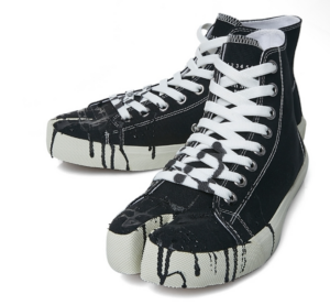 Alternative view of Giày Maison Margiela Vandal Tabi Canvas High 'Black Spill' S57WS0348-P2347-T8013