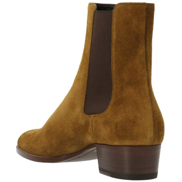 Giày Saint Laurent Wyatt Chelsea boots In Suede 6341941NZ002635 - Ảnh 3