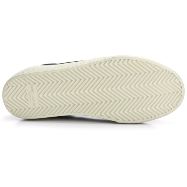 Giày Saint Laurent Leather Sneakers White Yellow 6032231JZA09383 - Ảnh 5