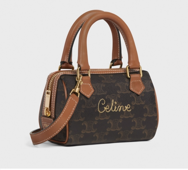 Túi Celine Triomphe Canvas Celine 'Cursive Tan' 196892DHX-04LU - Ảnh 5