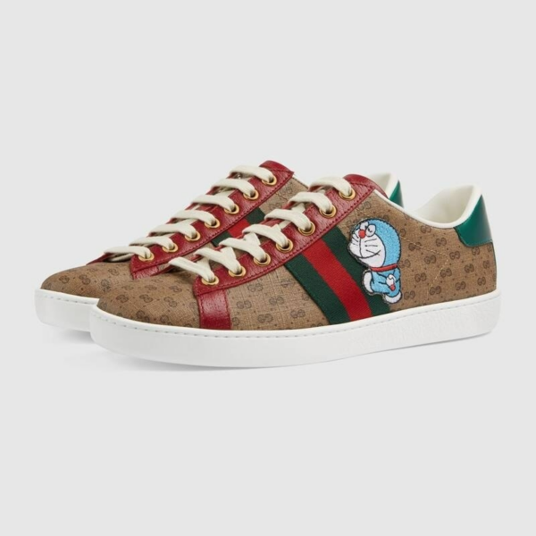 Giày Gucci x Doraemon Women’s Ace Sneaker 'Monogram' 655034-2SZ10-9765 - Ảnh 5