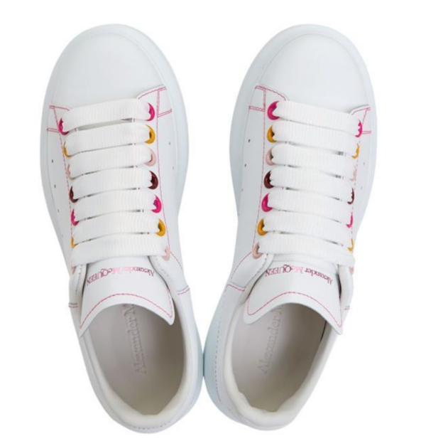 Giày Alexander McQueen Wmns Oversized Sneaker 'White Rainbow' 553770-WHZ4S-9466 - Ảnh 4