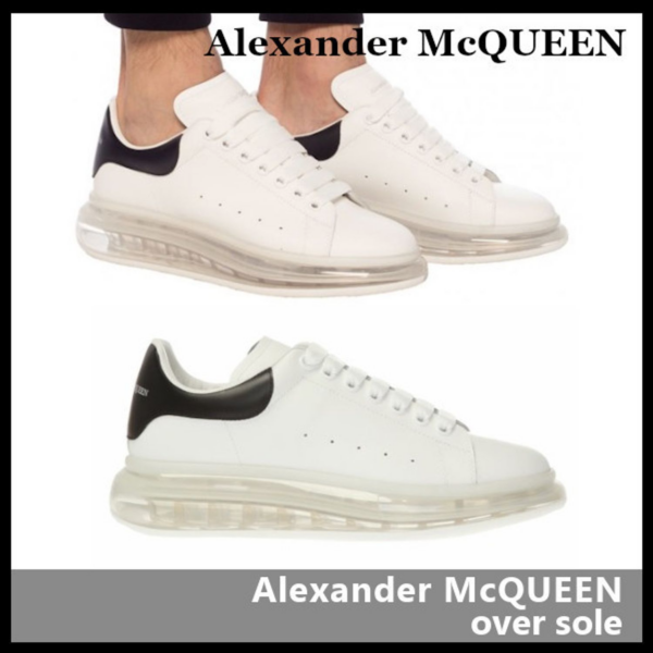 Giày Alexander McQueen Sneaker Clear Sole 'Black White' 604232-WHX98-9061 - Ảnh 3