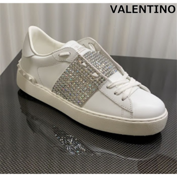 Giày Valentino Wmns Open Sneaker 'White Crystals' WW2S0781-ZZC-E42 - Ảnh 3
