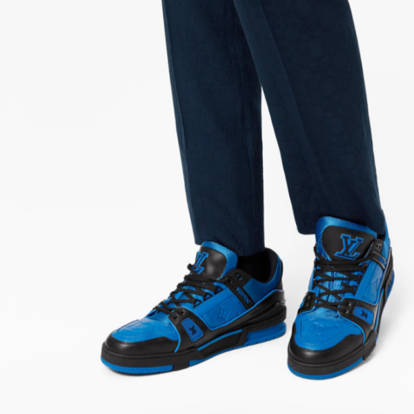 Giày Louis Vuitton LV Trainers 2021 'Black Navy' 1A8WFP - Ảnh 5