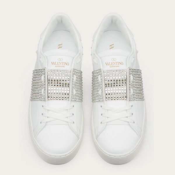 Giày Valentino Wmns Open Sneaker 'White Crystals' WW2S0781-ZZC-E42 - Ảnh 4