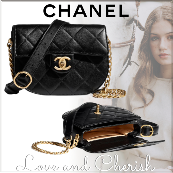 Túi Chanel Mini Messenger Bag Calfskin Black AS2484-B05522-94305 - Ảnh 4
