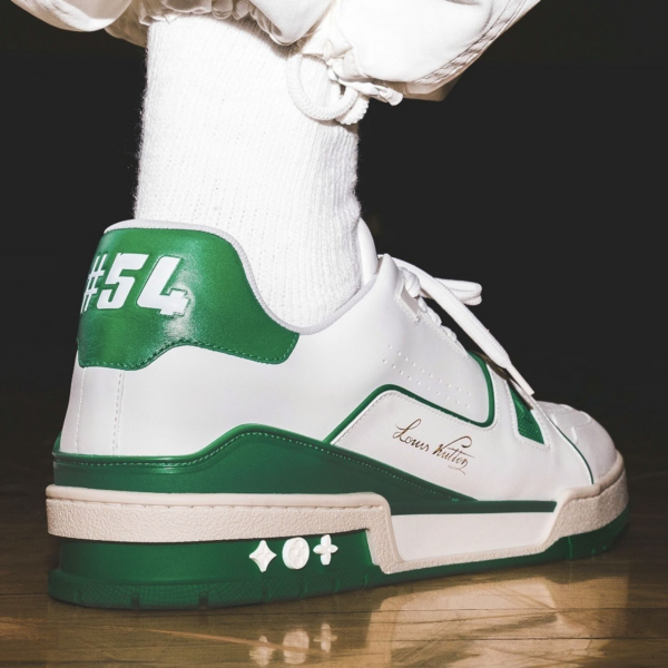 Giày Louis Vuitton LV Trainers 'White Green' 1A54HM - Ảnh 7