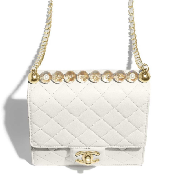 Túi Chanel Flap Bag Goatskin White AS0584-B02873-10601 - Ảnh 4