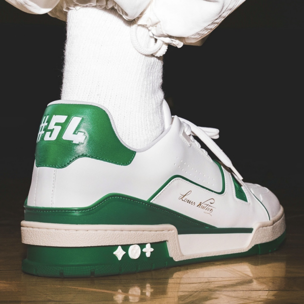 Giày Louis Vuitton LV Trainers 'White Green' 1A54HM - Ảnh 4
