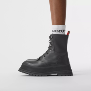 Alternative view of Giày Burberry Iconic Stripe Detail Chunk Boots 'Black' 8034295