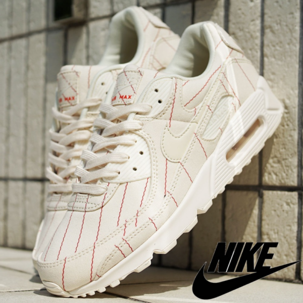 Giày Nike Air Max 90 'Pinstripes Natural Chili Red' CZ5593-100 - Ảnh 2