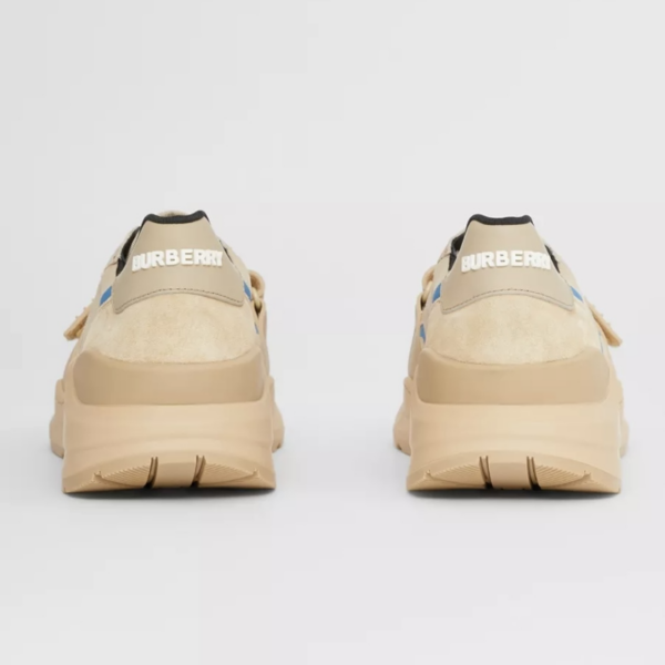 Giày Burberry Suede Blended Fabrics Street Style Plain Leather Logo 80372551 - Ảnh 3