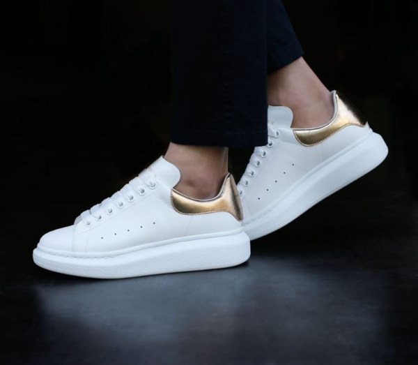 Giày Alexander McQueen Oversized Sneaker 'White Gold' 553680-WHNBG-9075 - Ảnh 8