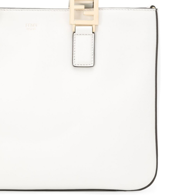 Túi Fendi Small Ff Tote Shoulder Bag 'White' 8BH367-A9Y0-F0K7E - Ảnh 5
