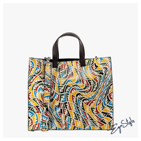 Túi Fendi Calfskin Logo Totes 'Multicolor' 7VA390-AFSU-F0U2V - Ảnh 2