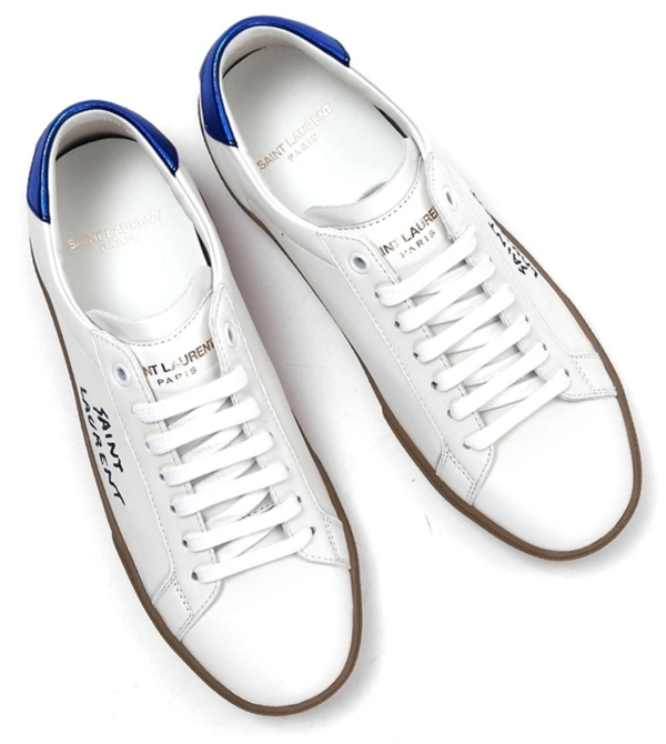Giày Saint Laurent Court Classic SL 06 Low 'White Pearl Blue' 610649-0ZS70-9587 - Ảnh 4