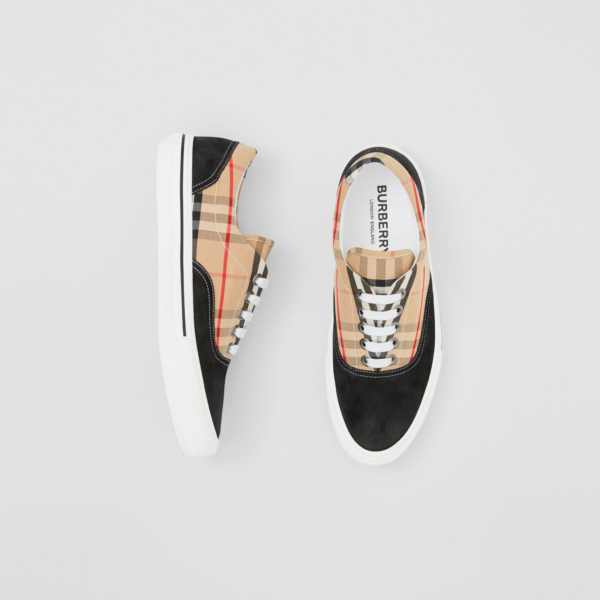 Giày Burberry Cotton Suede Vintage Check 80163011 - Ảnh 4