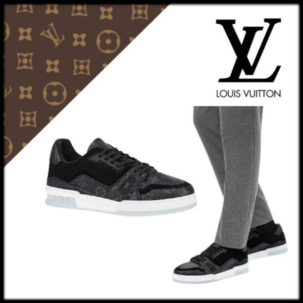 Giày Louis Vuitton LV Trainers 'Black' 1A8PU7 - Ảnh 3
