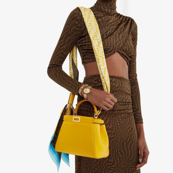 Túi Fendi Peekaboo Mini' Shoulder Bag 'Yellow' 8BN244-AD6G-F192E - Ảnh 3