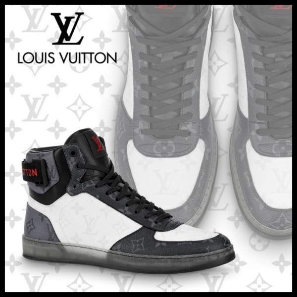 Giày Louis Vuitton Rivoli Sneaker Boots 'Black' 1A8V03 - Ảnh 2